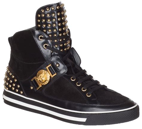 men versace high top sneakers.